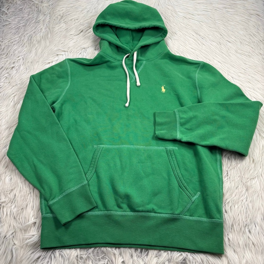 POLO Ralph Lauren Men's Unisex S Green Pullover Hoodie Preppy Normcore Lounge